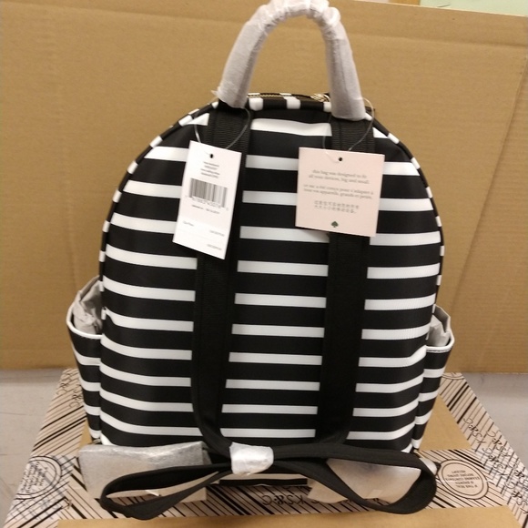 Kate Spade Dawn sailing stripe large backpack - Picture 7 of 8